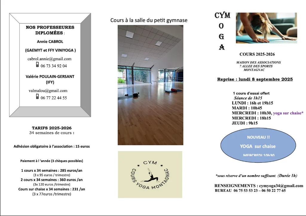 CYM MONTAGNAC 34530 Yoga